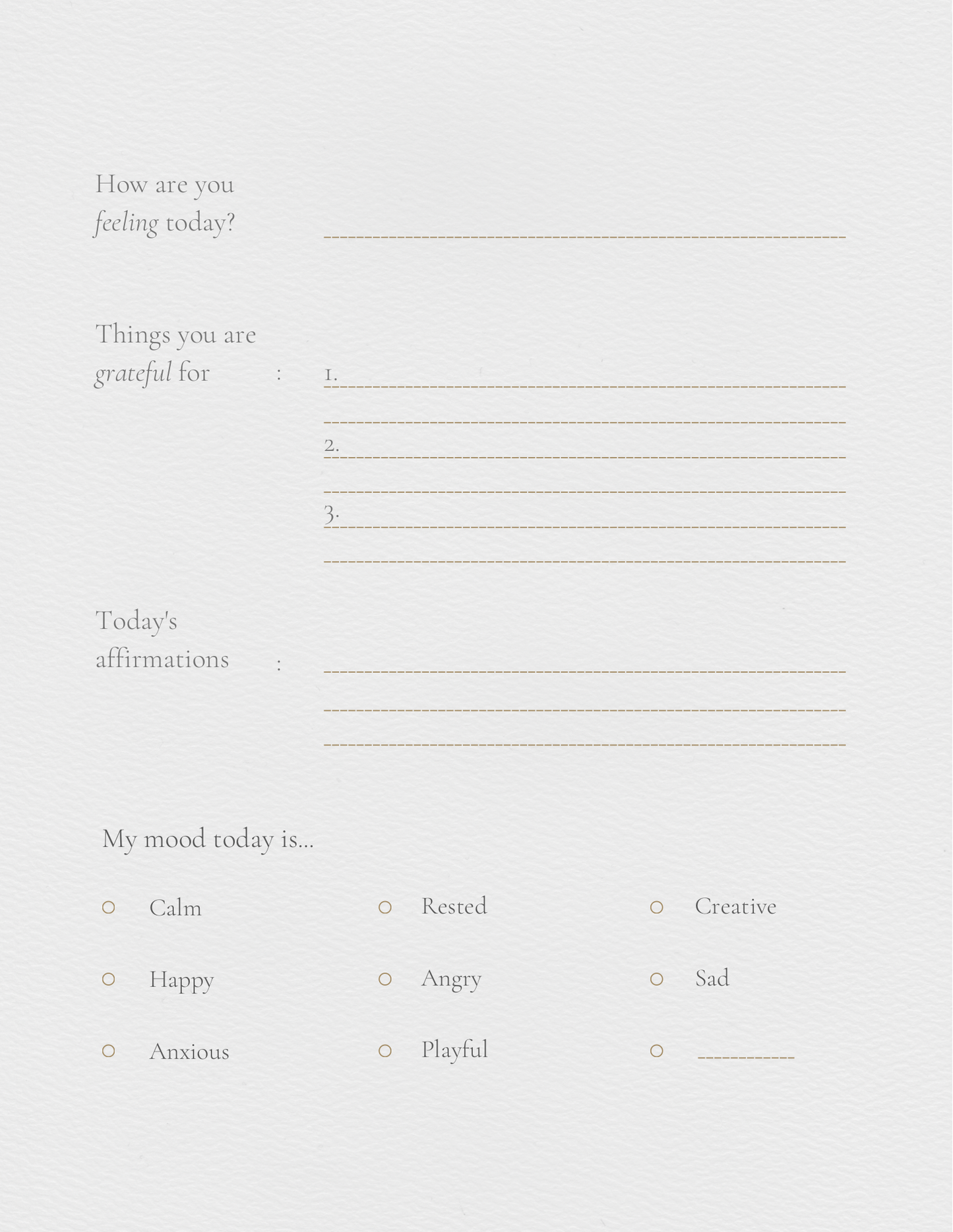 Self discovery journal